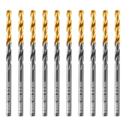 Сверло по металлу, 3,5 мм, HSS-Tin, Golden Tip, 10 шт. Denzel 717207