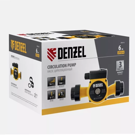 Циркуляционный насос CP32-6, напор 6 м, 70 л/мин, 1 м кабель, монт. длина 180 мм Denzel 99414 купить в Тобольске