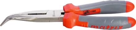 Длинногубцы изогнутые 200мм двухкомпонентные рукоятки MATRIX PROFESSIONAL 17404 купить в Тобольске