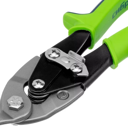 Ножницы по металлу, Сибртех 250 мм, левый рез, сталь С55, двухкомпонентные рукоятки, 78338 купить в Тобольске