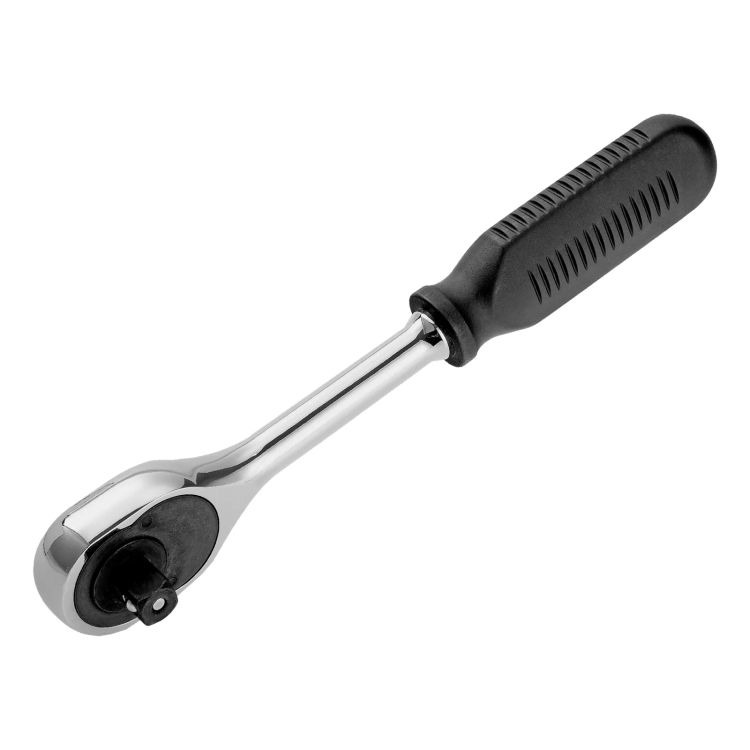 Ключ-трещотка 1/2", 45 зубьев, с быстрым сбросом, CrV, хром// Сибртех 14004 купить в Тобольске