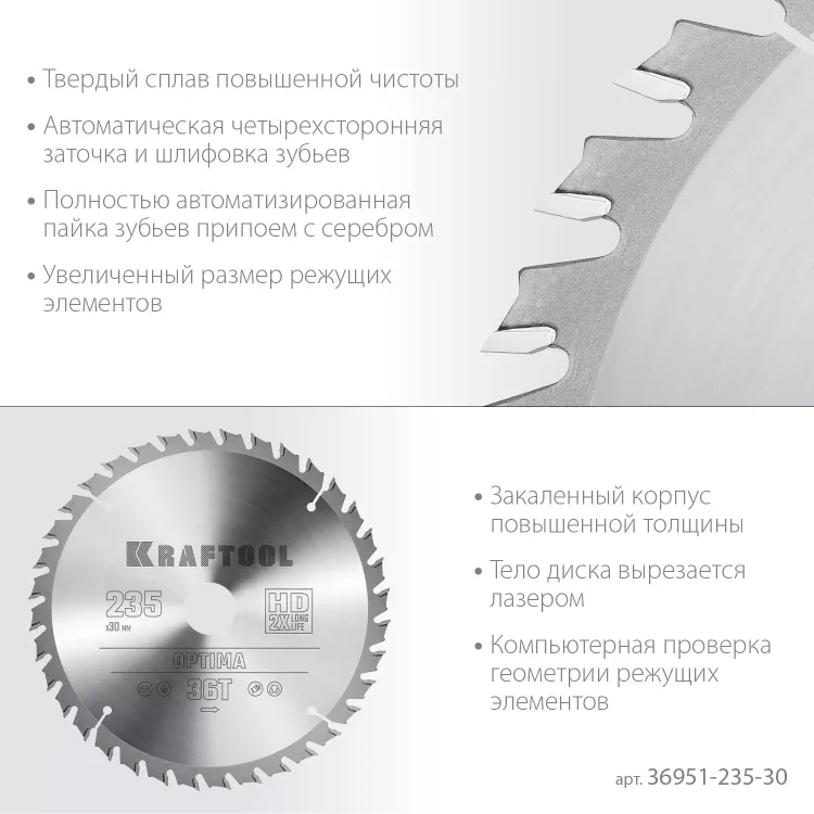 Диск пильный OPTIMA, повышенный ресурс 36951-235-30 купить в Тобольске