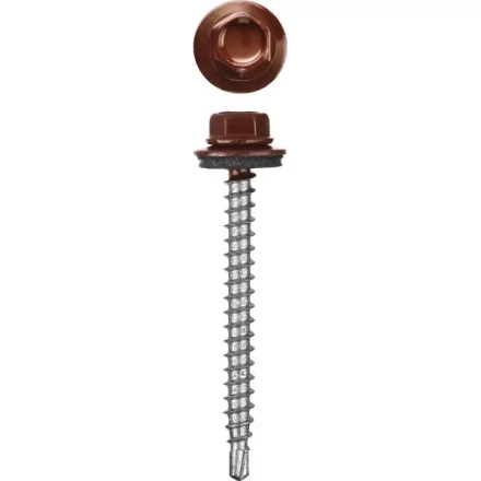 Саморезы СКД кровельные, RAL 3005 темно-красный, 51 х 4.8 мм, 1 200 шт, для деревянной обрешетки, STAYER 30300-48-051-3005 купить в Тобольске