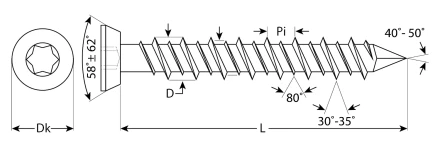 Шурупы ШБ-Х по бетону хроматированные коробка серия ПРОФЕССИОНАЛ купить в Тобольске