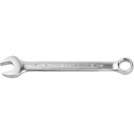 Ключ ЗУБР &quot;ПРОФИ&quot; гаечный комбинированный, Cr-V сталь, хромированный, 12мм 27022-12 купить в Тобольске