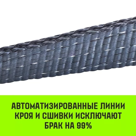 Трос буксировочный динамический HITCH PROF Лента масса авто 17 т разрывная 5 т 6 м 2 скобы (SZ071508) купить в Тобольске
