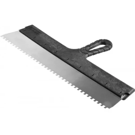 Шпатель ЗУБР &quot;МАСТЕР&quot; ФАСАДНЫЙ, нержавеющее полотно, 450мм, зуб 6х6мм 10078-45-06 купить в Тобольске