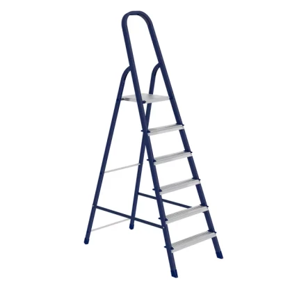 Стремянка 6 ступеней стальная оцинкованные ступени СИБРТЕХ 97846 купить в Тобольске
