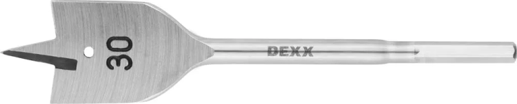 Сверло по дереву перовое, шестигранный хвостовик, DEXX 2945-30, d=30мм 2945-30 купить в Тобольске