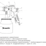 Пневматический краскопульт с нижним бачком V=1,0 л + сопла  диаметром 1.2, 1.5 и 1.8 мм  MATRIX 57316 купить в Тобольске