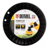 Леска для триммера зубчатый квадрат, 3,0мм х 113м, на DIN катушке FLEX CORD// Denzel 96806 купить в Тобольске