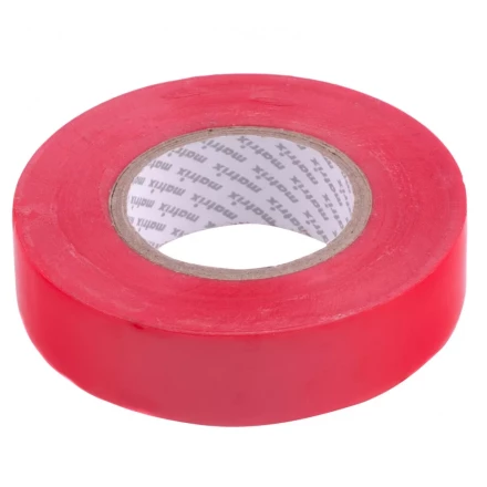 Изолента ПВХ 19 мм х 20 м красная 150 мкм Matrix 88779 купить в Тобольске