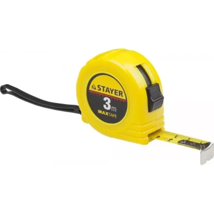 Рулетка STAYER &quot;МASTER&quot; &quot;MaxTape&quot;, пластиковый корпус, 3м/16мм 34014-03-16 купить в Тобольске