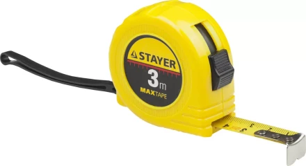 Рулетка STAYER &quot;МASTER&quot; &quot;MaxTape&quot;, пластиковый корпус, 3м/16мм 34014-03-16 купить в Тобольске