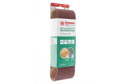Лента шлиф. бесконечная HAMMER 75х533мм P100 купить в Тобольске