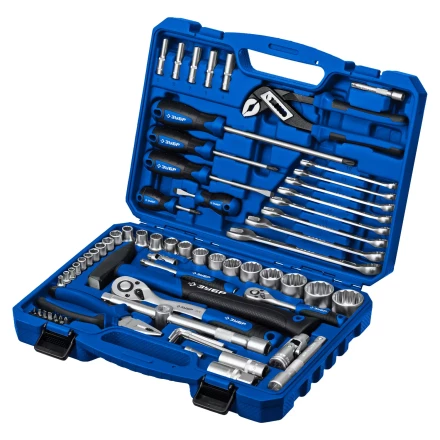 ЗУБР Универсал-76, 76 предм., (1/2+ 1/4), универсальный набор инструмента, Профессионал (27670-H76) купить в Тобольске