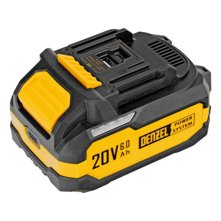 Батарея аккумуляторная BH-20-6.0, Li-Ion, USB, 20 В, 6,0 Ач// Denzel 28446 купить в Тобольске