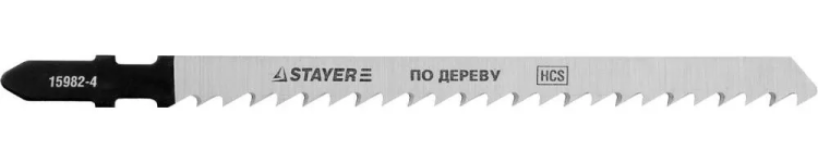 Полотна STAYER "PROFI", T301CD, для эл/лобзика, HCS, по дереву, EU-хвост., шаг 4мм, 100мм, 2шт 15982-4_z01 купить в Тобольске
