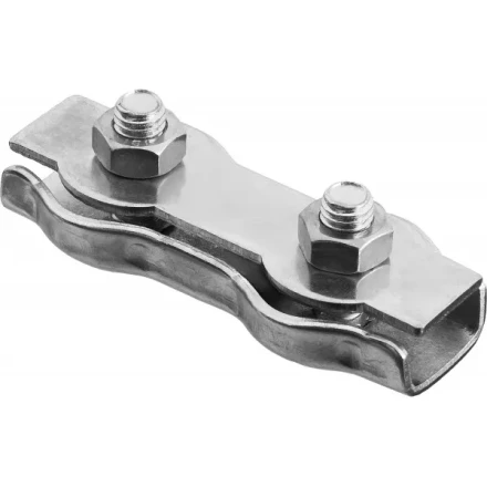 Зажим троса ЗУБР &quot;МАСТЕР&quot; двойной, оцинкованный, 5мм, 2 шт 304446-05 купить в Тобольске