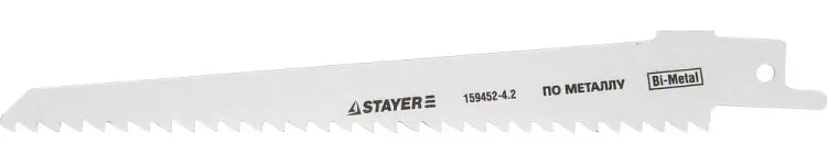 Полотно STAYER "PROFI" S611DF для сабельн эл. ножовки Bi-Metall, дерево, дерево с гвоздями,металл, газобетон, пластик 159452-4.2 купить в Тобольске