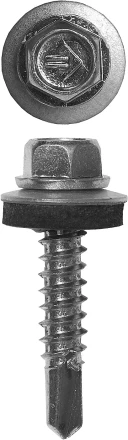 Саморезы ЗУБР &quot;ПРОФЕССИОНАЛ&quot; оцинков., для крепл. кров. матер. к металл. констр., 5.5x75мм, 800шт 4-300310-55-075 купить в Тобольске