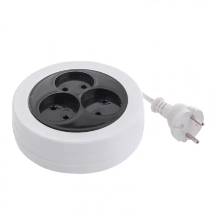 Удлинитель электрический бытовой рулетка 5 м 3 розетки 6 А тип УХ-6 Россия Сибртех 95904 купить в Тобольске