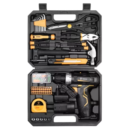 Дрель аккумуляторная DEKO GCD12DU3, 063-4133 + набор 104 инструмента купить в Тобольске