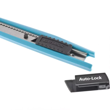 Нож 145 мм корпус ABS-пластик выдв. сегм. лезвие 9 мм SK-5 метал. направляющая GROSS 78895 купить в Тобольске