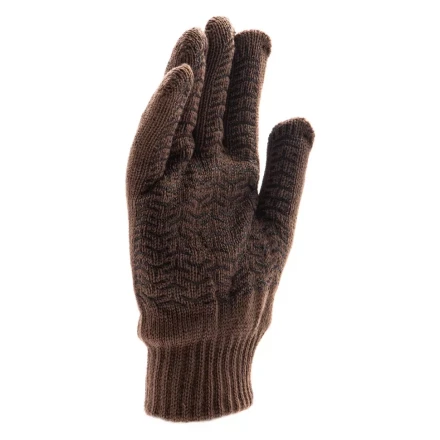 Перчатки трикотажные, двойные, полушерстяные, с ПВХ покрытием, Россия, Сибртех 68634 купить в Тобольске