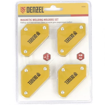 Набор из 4 магнитных фиксаторов для сварочных работ Denzel 97555 купить в Тобольске