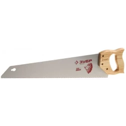 Ножовка ЗУБР &quot;ЭКСПЕРТ&quot; по дереву, универсальный закаленный зуб, деревянная ручка, шаг зуба 3,5мм, 500мм 15275-50