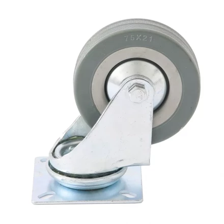 Колесо поворотное d-75 мм крепление  платформенное СИБРТЕХ артикул 68714 купить в Тобольске