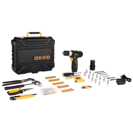 Дрель аккумуляторная DEKO GCD12DU3, 063-4134 + набор 195 инструментов купить в Тобольске