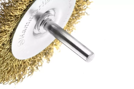 Кордщетка HAMMER плоская 75мм для дрели гофрированная латунированная сталь (207-207) купить в Тобольске