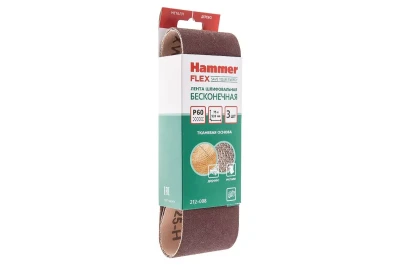 Лента шлиф. бесконечная HAMMER 75х533мм P60