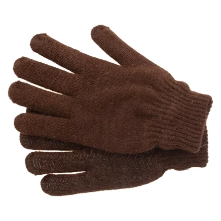 Перчатки трикотажные, двойные, верблюжья и овечья шерсть, ПВХ покрытие, Россия, Сибртех 68635 купить в Тобольске