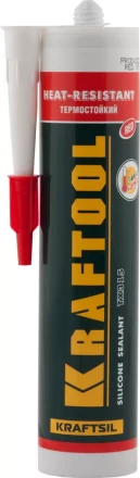 Герметик силиконовый KRAFTOOL красный, температуростойкий (от -62 С до 275 С), 300мл 41259-4 купить в Тобольске