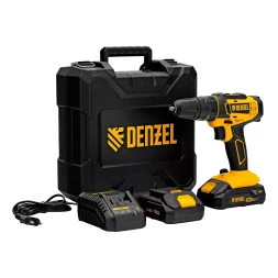Дрель-шуруповерт аккумуляторная ударная Denzel CID-18-02BM, Li-Ion, 18 В, 2 акк. 26135