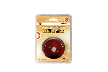 Коронка по дереву 70 мм Энкор 24619 купить в Тобольске