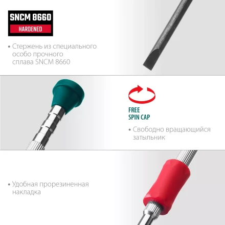 Набор Precision-6: часовые отвертки для особо точных работ, металлическая рукоятка с противоскользящей накладкой, жало из специальной стали SNCM8660. 25679 купить в Тобольске