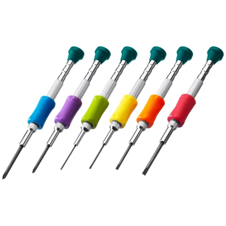 Набор Precision-6: часовые отвертки для особо точных работ, металлическая рукоятка с противоскользящей накладкой, жало из специальной стали SNCM8660. 25679 купить в Тобольске