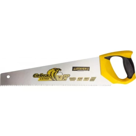 Ножовка STAYER &quot;PROFI&quot; &quot;COBRA&quot; GX700, трехгранный японский зуб, импульсная закалка, 2-х комп ручка, 7 TPI, 450мм 1513-45_z02 купить в Тобольске