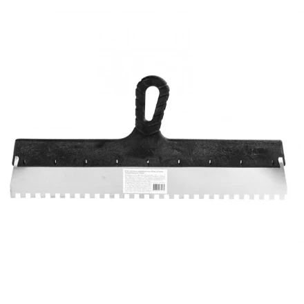 Шпатель из нержавеющей стали 450 мм зуб 8 х 8 мм пластмассовая ручка 85146 купить в Тобольске