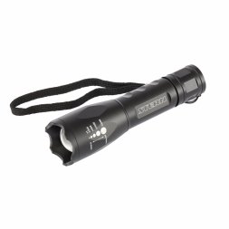 Фонарь 3 W CREE LED зум 3 режима 100% - 50% - стробоскоп ремешок 160 Лм 200 м 3хААА Stern 90581