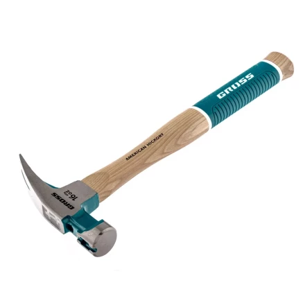 Молоток-гвоздодер с магнитом GROSS AMERICAN HICKORY 450 г угол 45 обрезиненная рукоятка 10415 купить в Тобольске