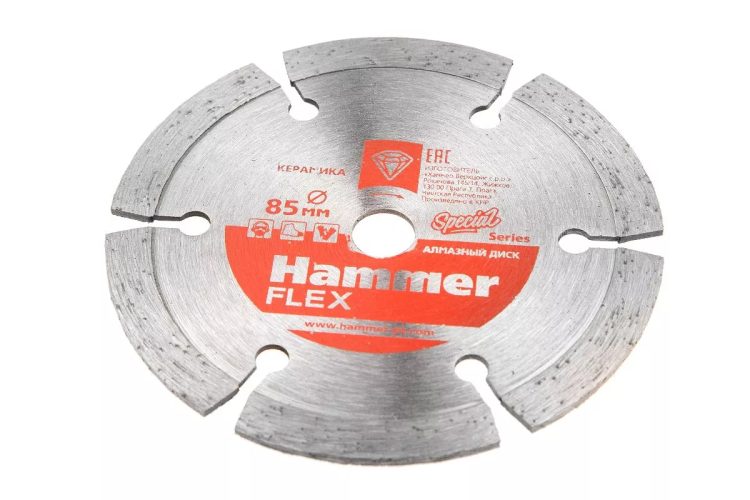 Круг алмазный HAMMER 206-236  Ф10х85мм сегментый по кирпичу купить в Тобольске
