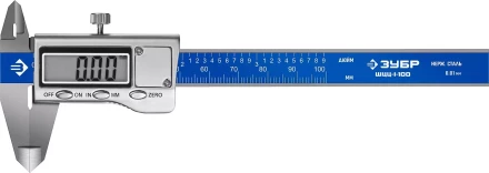 ЗУБР ШЦЦ-I-100-0.01, 100 мм, электронный штангенциркуль, Профессионал (34463-100) купить в Тобольске