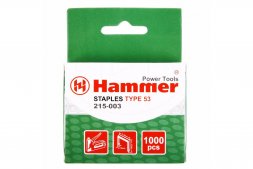 Скобы для степлера HAMMER 215-003 14мм, тип 53, 1000 шт.