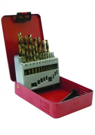 Набор сверл д/мет.Р6М5  19шт.в мет.футляре 1/20 25219 купить в Тобольске