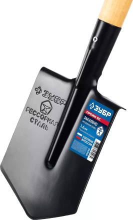 ЗУБР ПРОФИ-5С, 150х185х510мм, полотно рессорная сталь 1.6мм закалено, дерев. черенок высш. сорт, туристическая лопата, ПРОФЕССИОНАЛ (39458) купить в Тобольске